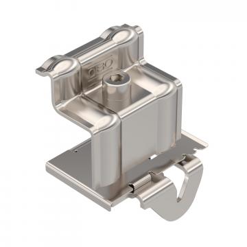 End clamp for PV module mounting, free-standing system