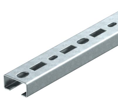 CML3518 profile rail, slot 17 mm, FS, perforated 300 | 35 | 18 | 1,25 | Jeklo | neprekinjeno cinkano v ognju | 