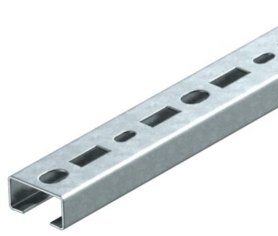 CML3518 profile rail, slot 17 mm, FS, perforated 2000 | 35 | 18 | 1,25 | Jeklo | neprekinjeno cinkano v ognju | 