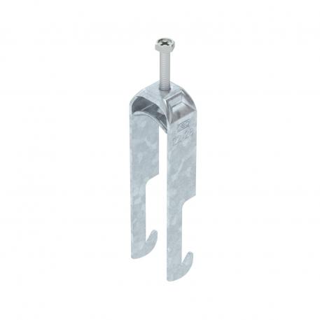 Clamp clip 2056, W-foot, double, metal pressure trough, FT 22 | 28 | 3