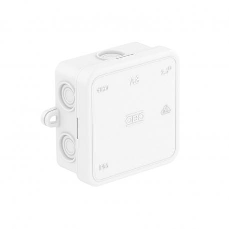 Junction box A 8 65x65x32 | 7 | IP55 | bela; RAL 9010