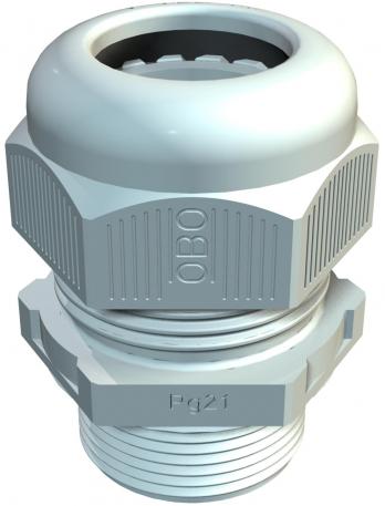 Cable gland, long PG thread, light grey