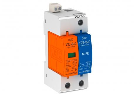 Combination arrester V25, 1-pole + NPE 280 V with remote signalling