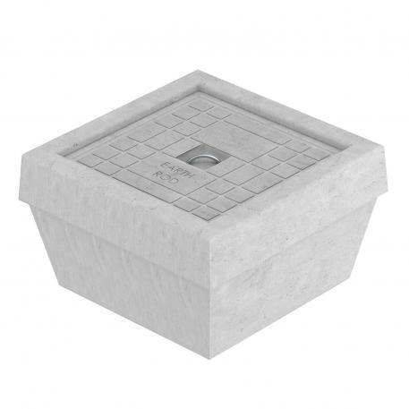 Underfloor test box made of concrete