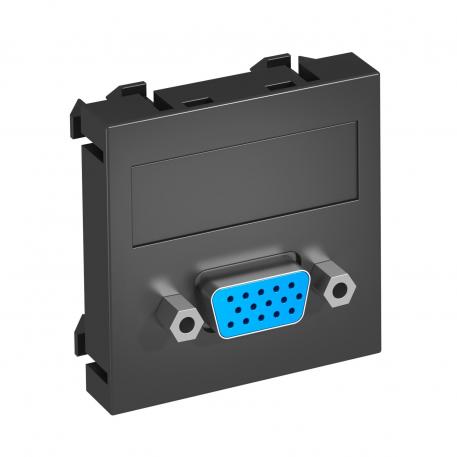 VGA connection, 1 module, straight outlet, as screw connection ravno |  | VGA | črno-siva; RAL 7021