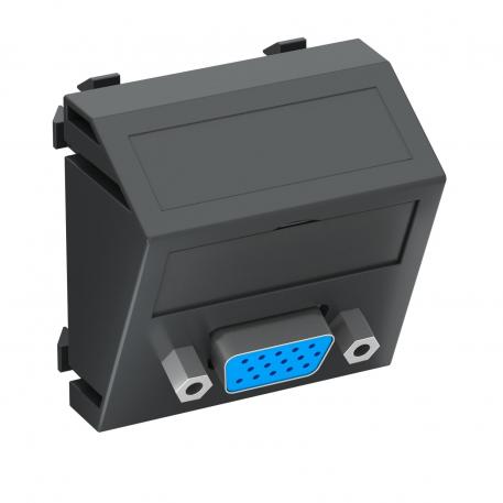 VGA connection, 1 module, slanting outlet, as screw connection poševno |  | VGA | črno-siva; RAL 7021