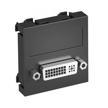 DVI-D connection, 1 module, straight outlet, as screw connection