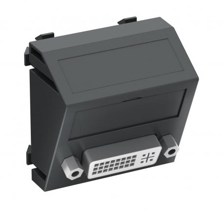 DVI-D connection, 1 module, slanting outlet, as screw connection
