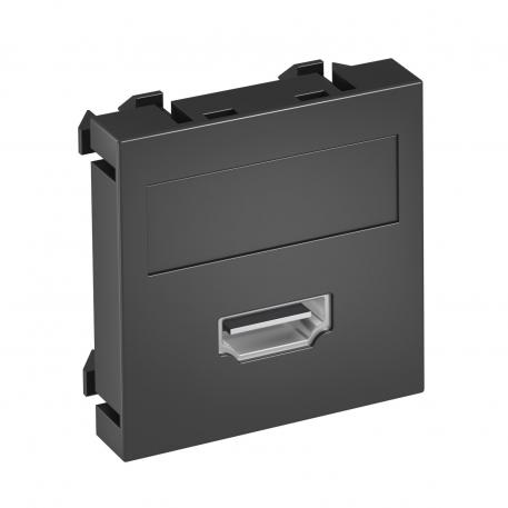 HDMI connection, 1 module, straight outlet, as screw connection ravno |  | HDMI | črno-siva; RAL 7021