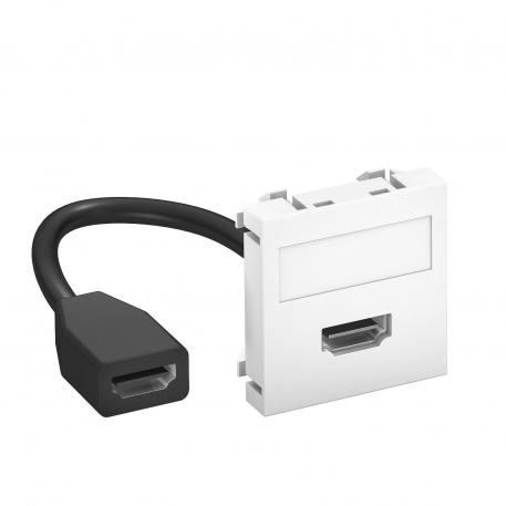 Priključek HDMI, 1 modul, ravni izpust, s priključnim kablom