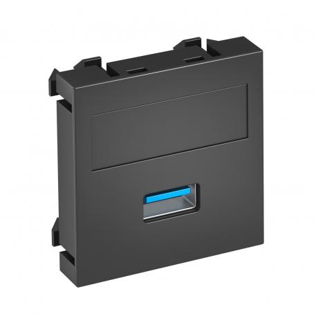USB 2.0/3.0 connection, 1 module, straight outlet, as screw connection