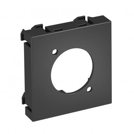 Multimedia support for SLR plug connector, 1 module, straight outlet, black-grey ravno |  | XLR | črno-siva; RAL 7021