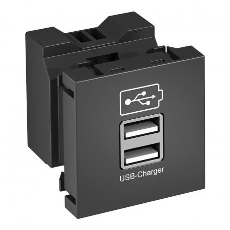 USB-polnilec črno-siva; RAL 7021