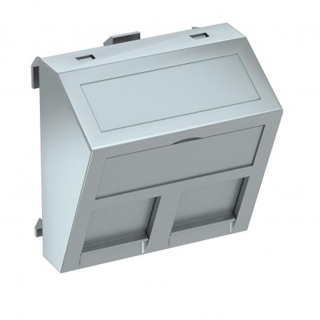 Data technology support, 1 module, slanting outlet, type A da | aluminijasto lakirano