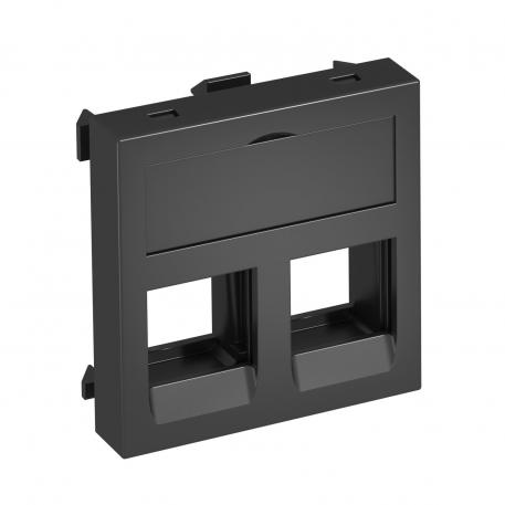 Data technology support, 1 module, straight outlet, type C, without dust protection slider