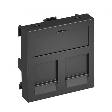 Data technology support, 1 module, straight outlet, type RM da | črno-siva; RAL 7021