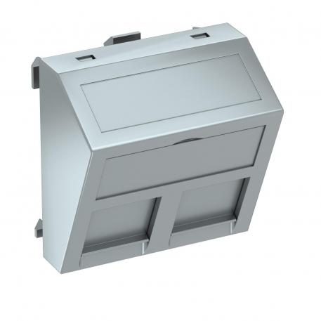 Data technology support, 1 module, slanting outlet, type RM da | aluminijasto lakirano