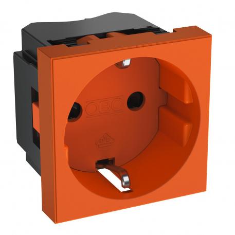0° socket, protective contact, single 1 | Single 0° | oranžna; RAL 2004