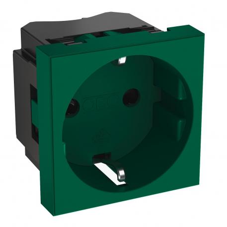 0° socket, protective contact, single 1 | Single 0° | zelena meta; RAL 6029