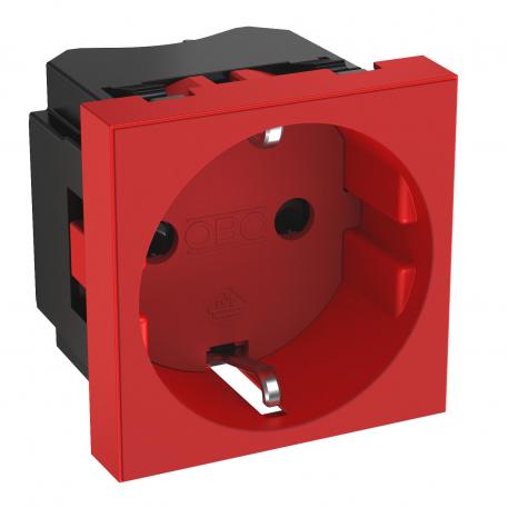 0° socket, protective contact, single 1 | Single 0° | rdeča; RAL 3001