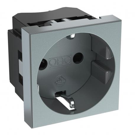 0° socket, protective contact, single 1 | Single 0° | aluminijasto lakirano
