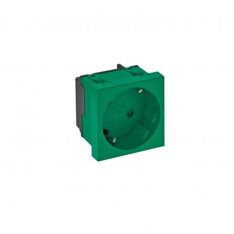 33° socket, protective contact, single 1 | Single 33° | zelena meta; RAL 6029