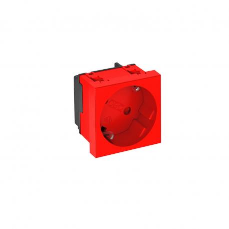 33° socket, protective contact, single 1 | Single 33° | rdeča; RAL 3001