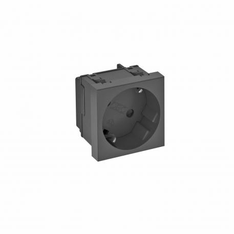 33° socket, protective contact, single 1 | Single 33° | črno-siva; RAL 7021