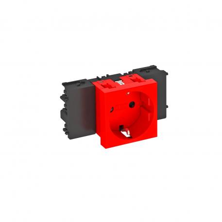 Socket 0°, Connect 45, protective contact, single 1 | Single 0° | rdeča; RAL 3001
