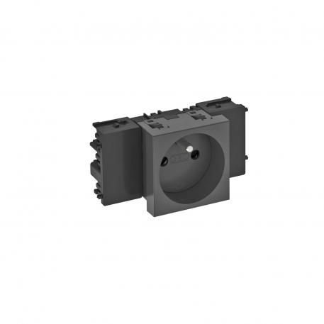 0° socket, Connect 45, with earthing pin, single