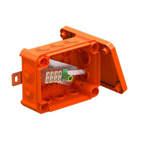 FireBox T100 z vtičnimi tesnili, enojne sponke 136x102x57 | 10 | IP66 | pastelno oranžna; RAL 2003