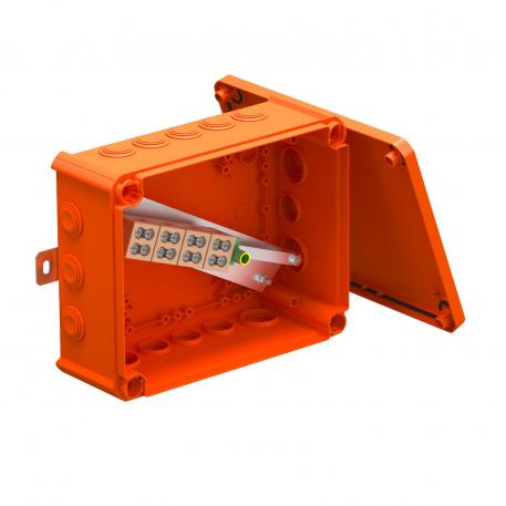 FireBox T250 z vtičnimi tesnili, dvojne sponke 225x173x86 |  | IP66 | pastelno oranžna; RAL 2003