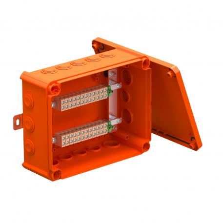 FireBox T250 z vtičnimi tesnili, za podatkovno tehniko, 4x24 225x173x86 | 10 | IP66 | pastelno oranžna; RAL 2003