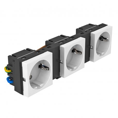 Installation frame for MT45V, terminated with protective contact socket 