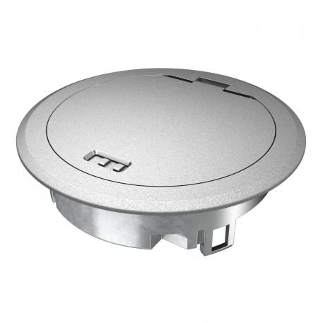 Service outlet with hinged cover and locking slider, GES R2, chrome mokro | Pokrov z zapahi | IP66 | do 3.000 N |  | cinkova tlačna litina
