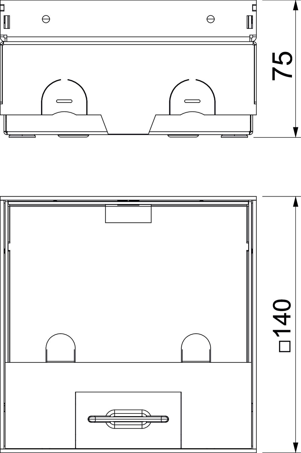 UDHOME-ONE floor socket, with floor covering recess, freely equippable ...